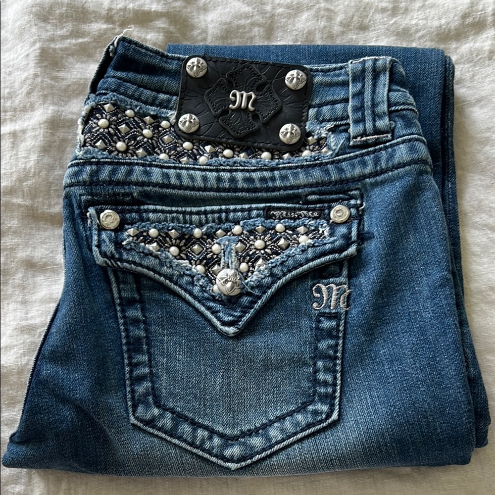 Miss Me Blue Embellished Women's Jeans